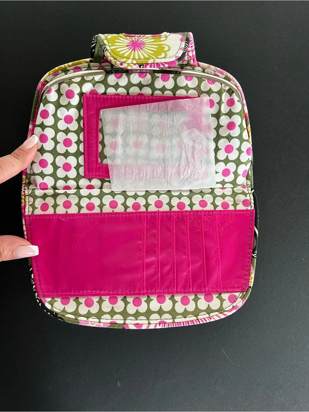 Vera Bradley NWOT Kisslock Tri Fold Large Wallet Olivia Pink - Picture 3 of 7